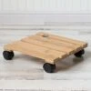 Bamboo Square Plant Caddy 1 Bamboo Square Plant Caddy -Garden Bloomy Shop 22843