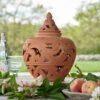 Thai Terracotta Openwork Lantern 1 Thai Terracotta Openwork Lantern -Garden Bloomy Shop 28324