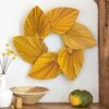 Golden Palms Dried Wreath -Garden Bloomy Shop 33993