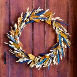 Blue Sparks Dried Wreath