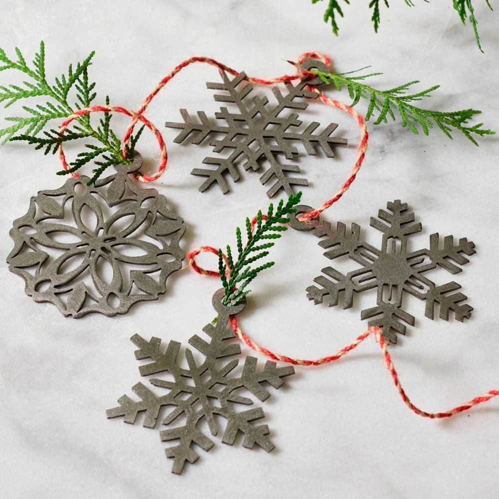 Handcrafted Steel Snowflakes 3 Handcrafted Steel Snowflakes