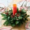 Holly & Greens Centerpiece -Garden Bloomy Shop 35078