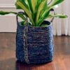 Upcycled Denim Basket -Garden Bloomy Shop 35758