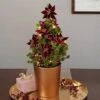 Velvet Poinsettias Tabletop Tree -Garden Bloomy Shop 38216