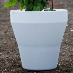 Sausalito Self-Watering Container, White -Garden Bloomy Shop x600 17132