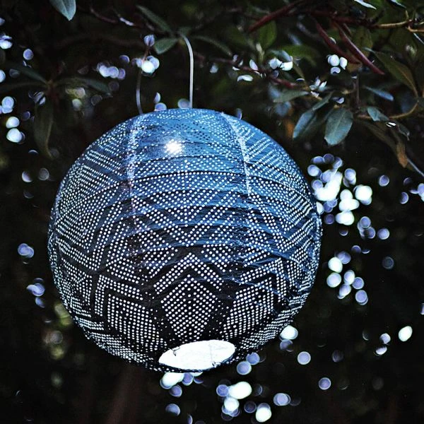 Radiant Solar Globe Lantern - Large, Ink 7 Radiant Solar Globe Lantern - Large, Ink - Image 5