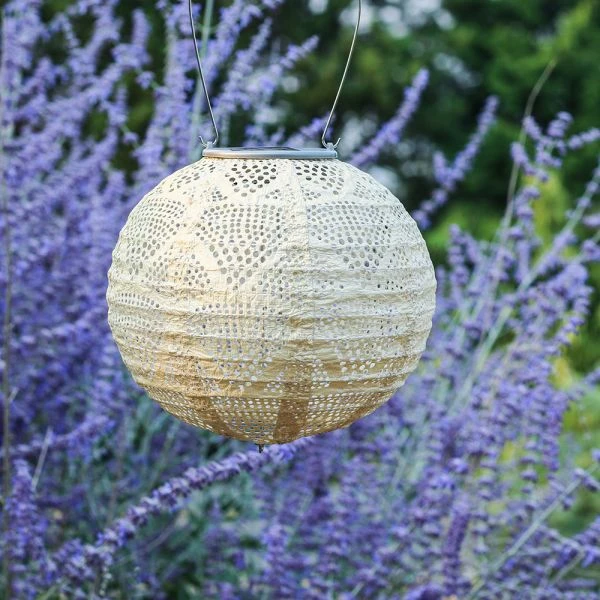 Radiant Solar Globe Lantern - Small, Pearl 3 Radiant Solar Globe Lantern - Small, Pearl