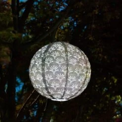 Radiant Solar Blossoms Globe Lantern -Garden Bloomy Shop x600 28345
