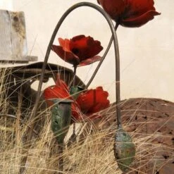Red Poppy Garden Stake 7 Red Poppy Garden Stake -Garden Bloomy Shop x600 30483
