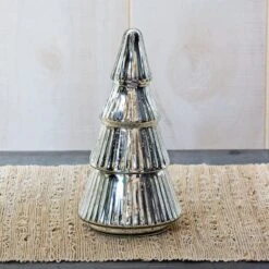 Etched Mercury Glass Balsam & Cedar Tree Candle