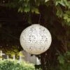 Radiant Solar Globe Lantern - Large, Pearl -Garden Bloomy Shop x600 31990