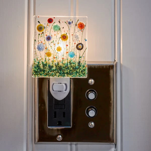 Wildflowers Glass Night-Light 4 Wildflowers Glass Night-Light - Image 2