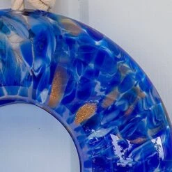 Blue Glass Bird Feeder & Sun Catcher -Garden Bloomy Shop x600 35736