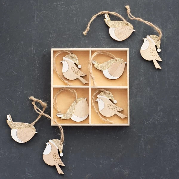 Box Of Jolly Birds Ornament Set 4 Box Of Jolly Birds Ornament Set - Image 2